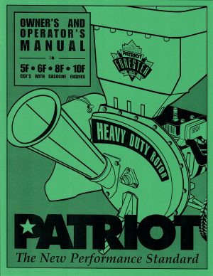 Representative image of Patriot Products Manual, pack, 4,5,6,10 hp std | Part # 888000116 (A)